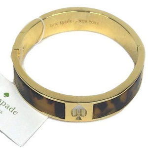 NWT Kate Spade Gold/Tortoise Spade Punch Bangle